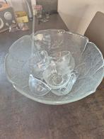 Vintage Glazen Bowl Set met Lepel, Ophalen of Verzenden