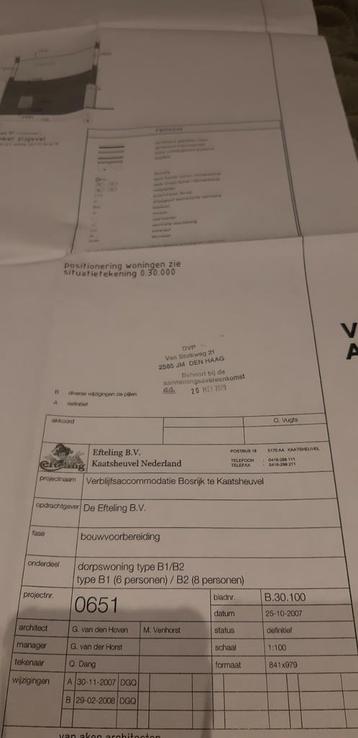 Uniek !! Efteling bouw plattegrond Bobbaan en Bosrijk beschikbaar voor biedingen