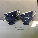 4 polkadot stippen “Kitchen trend” soepkommen, Huis en Inrichting, Keuken | Servies, Ophalen of Verzenden, Zo goed als nieuw, Overige stijlen