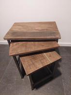 Hoffz bijzettafels - set van 3, Gebruikt, 55 tot 75 cm, Landelijk, Rechthoekig