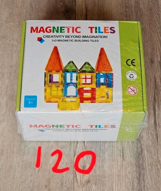 Magnetic Tiles | Nieuw | 120 delig, Kinderen en Baby's, Speelgoed | Educatief en Creatief, Nieuw, Knutselen, Bouwen, Puzzelen