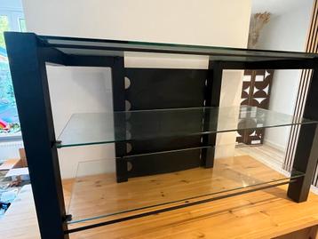 Tv meubel glas en metaal beschikbaar voor biedingen