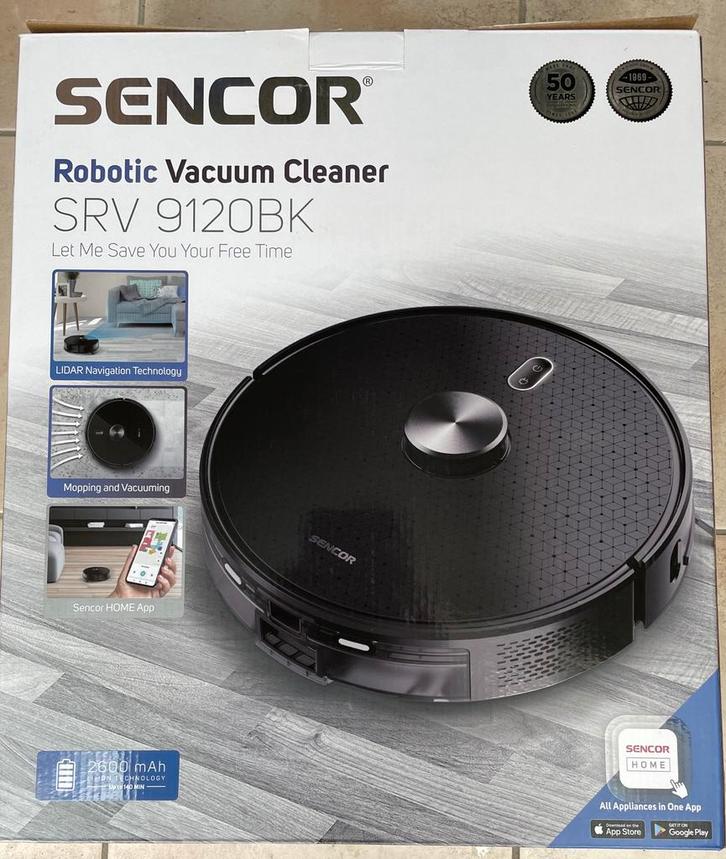 *Robot stofzuiger Sencor SRV 9120BK - absolute nieuwstaat!, Witgoed en Apparatuur, Stofzuigers, Zo goed als nieuw, Ophalen