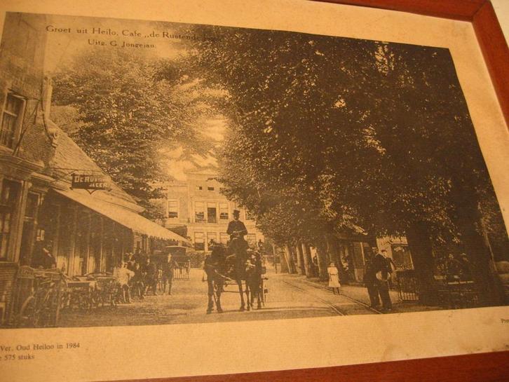 Heilo incl. Café De Rustende Jager (Heiloo) 1908, Antiek en Kunst, Kunst | Tekeningen en Foto's, Ophalen of Verzenden