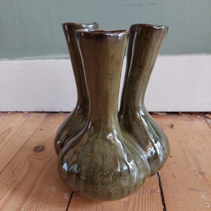 Lucky Vintage DK Daan Kromhout tulpenvaas zgan!, Huis en Inrichting, Woonaccessoires | Vazen, Zo goed als nieuw, Groen, Minder dan 50 cm