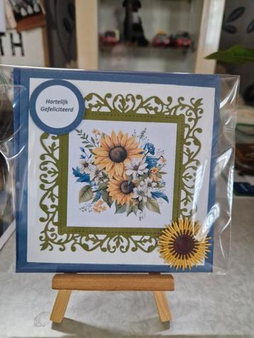 Kaartje verjaardag zonnebloemen  beschikbaar voor biedingen