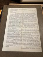 WW2 open brief van generaal winkelman, Ophalen of Verzenden, Landmacht, Nederland, Boek of Tijdschrift