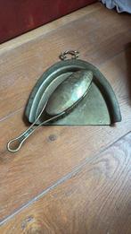 Koperen/messing tafelveger met bijpassend blik, Antiek en Kunst, Ophalen