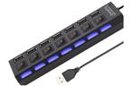 Professionele USB Splitter / Hub met 7 poorten (USB 2.0), Ophalen of Verzenden, Nieuw