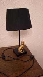 NIEUW Lamp met kap en gouden jaguar - Modern zwart, Ophalen of Verzenden, Nieuw, Minder dan 50 cm