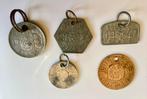 5 Oude Belgische hondenpenningen. 1941/ 1949., Ophalen of Verzenden, Overige materialen