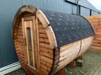 Barrelsauna 240 x 197 I Thermowood I 2023 opruiming, Complete sauna, Zo goed als nieuw, Ophalen, Fins of Traditioneel