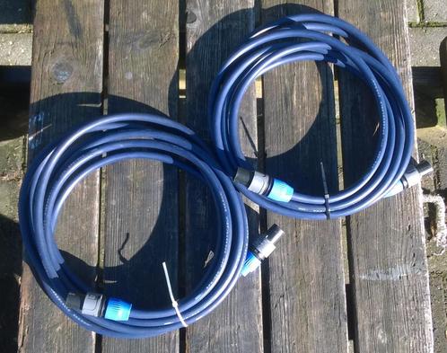 Luidsprekersnoeren 2x5 meter, blauwe uitvoering (2x2,5mm), Muziek en Instrumenten, Kabels en Stekkers, Zo goed als nieuw, Speaker of Versterker