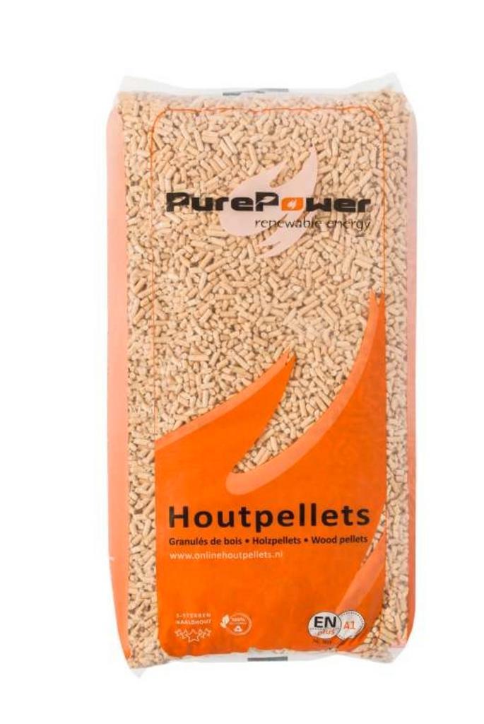 Pure Power houtpellets | Onlinepelletshop | v.a., Tuin en Terras, Haardhout, Blokken, Overige houtsoorten, 6 m³ of meer, Ophalen