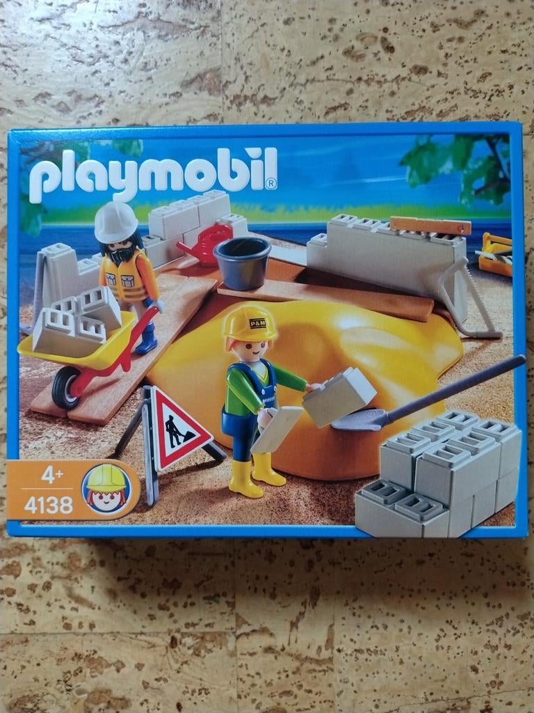Playmobil Bouwvakkers Set 4138 - nieuw in doos, Ophalen of Verzenden, Nieuw, Complete set