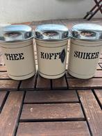 Emaille Voorraadbussen / THEE-KOFFIE-SUIKER, Ophalen of Verzenden