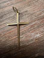 14K Gouden Kruisje - Fijne Hanger, Ophalen of Verzenden, Zo goed als nieuw, Goud, Kruis of Symbool