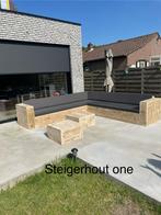 Steigerhout hoekbank loungeset tuinset Gratis Levering ACTIE, Nieuw, Ophalen of Verzenden, Loungeset, Bijzettafel