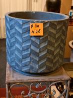 Bloempot , 30 cm  , voor buiten, Tuin en Terras, Bloempotten, 25 tot 40 cm, Steen, Tuin, Rond