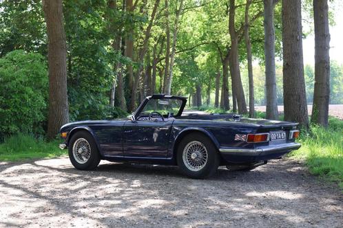 Triumph TR6 2.5 1973 Blauw, Auto's, Triumph, Bedrijf, TR6, Benzine, Cabriolet, Handgeschakeld, Geïmporteerd, Blauw, Zwart, Leder