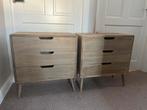 Twee Scandinavische nachtkastjes 65bx69hx32d, Ophalen, Gebruikt, 55 tot 70 cm, 65 cm of meer