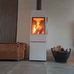 Spartherm SEO S, zwarte chamotte, met S-Thermatik NEO, wit, Huis en Inrichting, Kachels, Ophalen, Gebruikt, Houtkachel, Vrijstaand