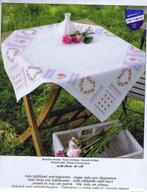 Cado vervaco borduurpakket dekservet, romantiek met rozen, Ophalen of Verzenden, Nieuw, Handborduren, Borduurpakket