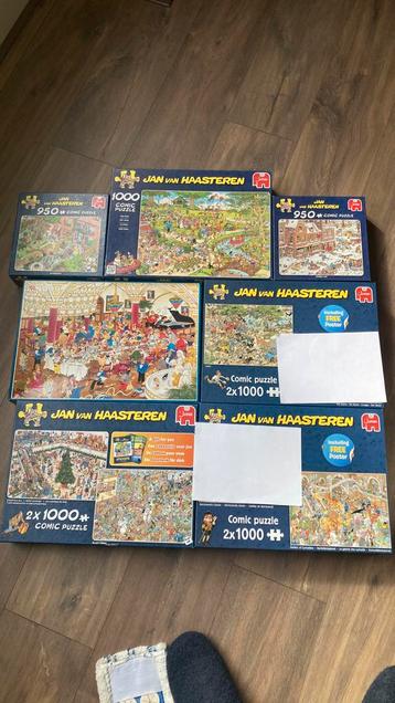 8x jan van haasteren puzzel samen voor 55 euro