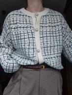H&M katoenen tweed vest, H&M, Wit, Maat 42/44 (L), Nieuw