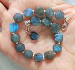 925 zilveren armband met natuurlijke ruwe Labradoriet steen, O.T., Blauw, Nieuw, Ophalen of Verzenden