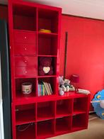 Ikea Kallax Kast - Rood Tegen elk aannemelijk bod, Ophalen, Overige materialen, Gebruikt, 100 tot 150 cm