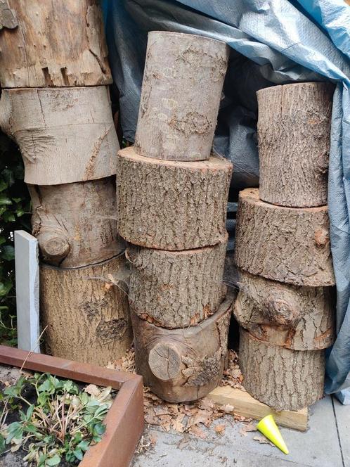 Haardhout, voornamelijk EIKEN, Tuin en Terras, Haardhout, Stammen, Eikenhout, Minder dan 3 m³, Ophalen