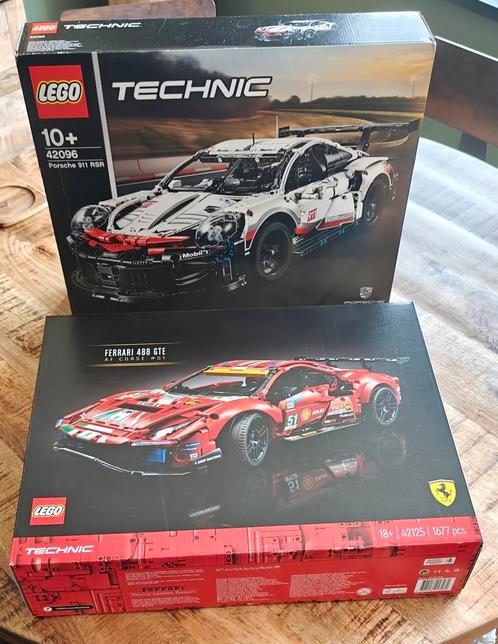 Lego 42125 (Ferrari 488GTE) + 42096 (Porsche RSR), Nieuw!, Kinderen en Baby's, Speelgoed | Duplo en Lego, Nieuw, Lego, Complete set
