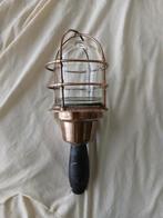 Antieke kooilamp hanglamp scheepslamp industrieel brons, Antiek en Kunst, Antiek | Lampen, Ophalen of Verzenden