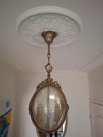Oude goude hanglamp, Huis en Inrichting, Lampen | Hanglampen, Ophalen, Gebruikt, Vintage, Glas