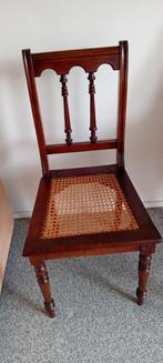 Oude Antieke Stoel met Rotan Zitting, Ophalen of Verzenden