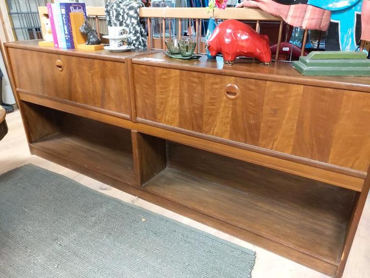 Vintage jaren 60 klepkast - 1 geheel, Huis en Inrichting, Kasten | Buffetkasten, Gebruikt, 100 tot 150 cm, 100 tot 150 cm, 25 tot 50 cm