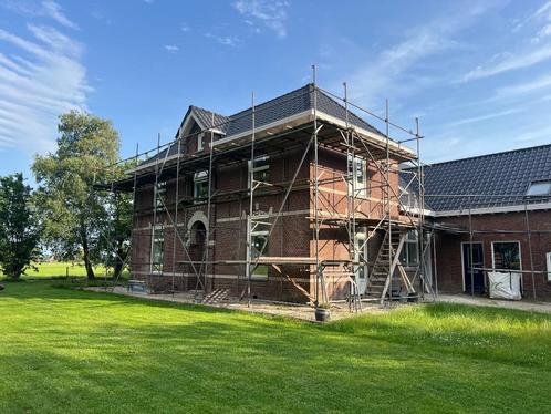 Aangeboden bouw Jukken- Steiger, Doe-het-zelf en Verbouw, Steigers, Gebruikt, Gevelsteiger, 5 meter of hoger, Ophalen