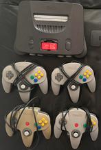 Nintendo 64 • grijs • incl. Expansion pack • 4 controllers, 3 spelers of meer, Ophalen, Zo goed als nieuw, Vanaf 3 jaar