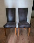2 eetkamerstoelen eetkamer stoelen stoel grijs antraciet, Ophalen, Grijs, Stof, Twee
