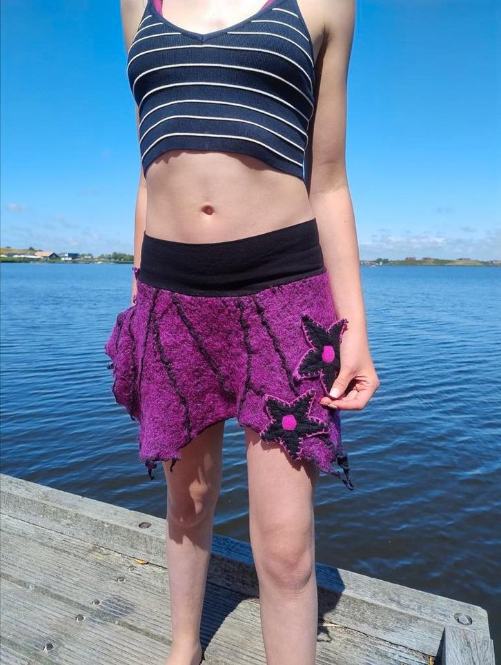 Starfish fairy bohemian bloemen kawaii gothic lolita, Kleding | Dames, Rokken, Zo goed als nieuw, Paars, Boven de knie, Ophalen of Verzenden