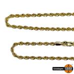 Gouden collier 14 karaat met bijpassende armband | 43/18,5cm, Goud, Goud, Ophalen of Verzenden, Zo goed als nieuw