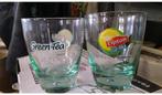Ice tea green glazen met luchtbel Lipton glas icetea, Verzamelen, Glas en Borrelglaasjes, Ophalen, Nieuw, Frisdrankglas