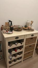 Vintage wijnrek / mini bar tafel, Huis en Inrichting, Woonaccessoires | Wijnrekken, Ophalen, Zo goed als nieuw, 75 cm of meer