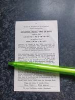 Bidprentje Liessel Neerkant Johanna vd Beek 1896 1961, Verzamelen, Ophalen, Bidprentje