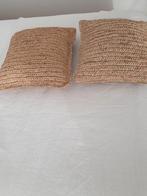 Raffia kussens.Nieuw, Huis en Inrichting, Ophalen of Verzenden, Nieuw, Beige, Vierkant