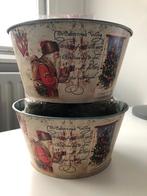 Prachtige nostalgische zinken kerst bakken Nieuw! Set van 2, Ophalen of Verzenden, Nieuw