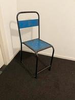 Vintage Stalen Stoel - Blauw, Ophalen