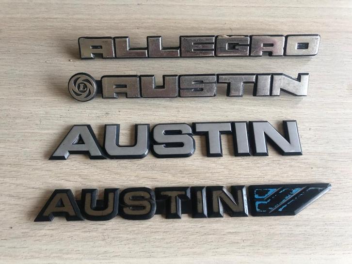 4 mooie AUSTIN emblemen. Embleem Allegro., Verzamelen, Merken en Reclamevoorwerpen, Gebruikt, Gebruiksvoorwerp, Ophalen of Verzenden
