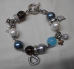 Zilveren Ti Sento armband met diverse bedels nr.398, Sieraden, Tassen en Uiterlijk, Armbanden, Verzenden, Zo goed als nieuw, Met bedels of kralen